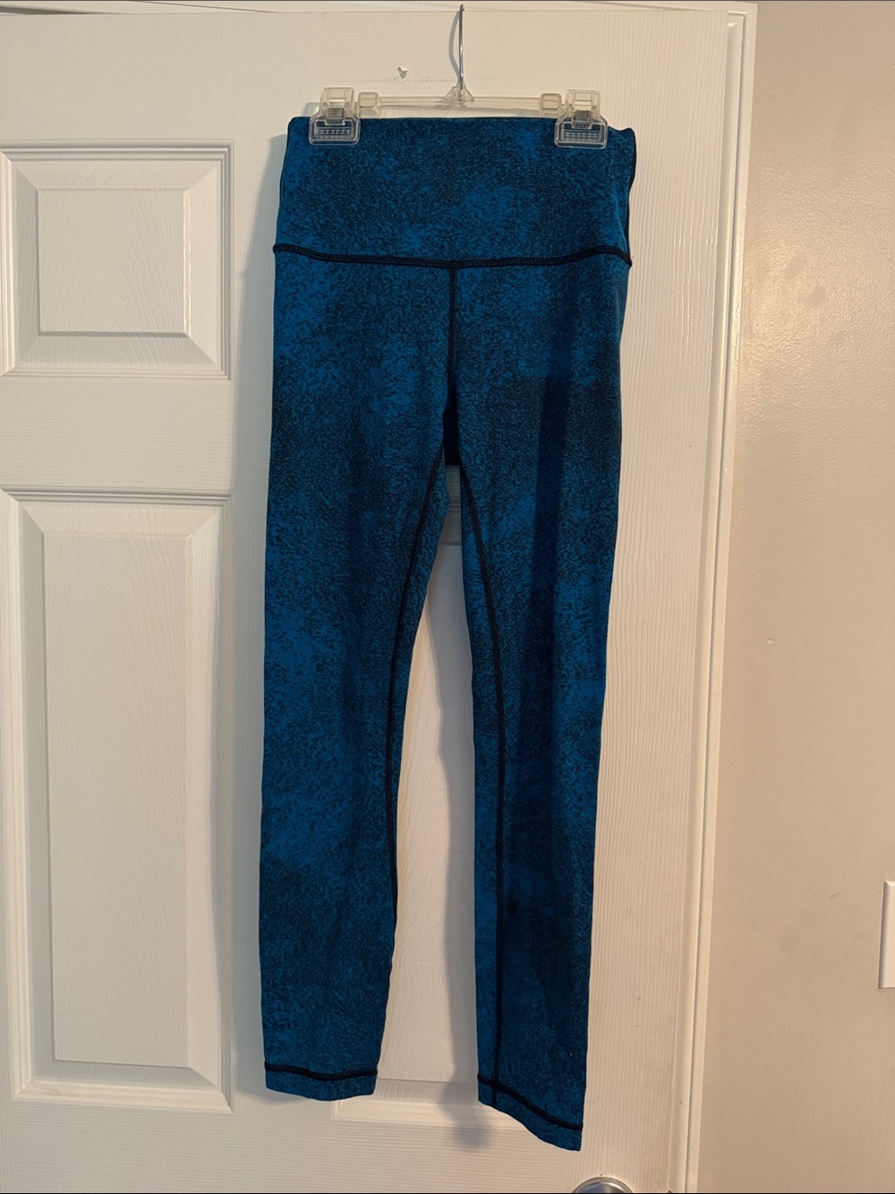 lululemon athletica Blue Textured High-Rise Leggings